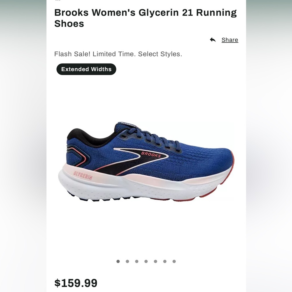 BROOKS GLYCERIN womens 9.5 blue